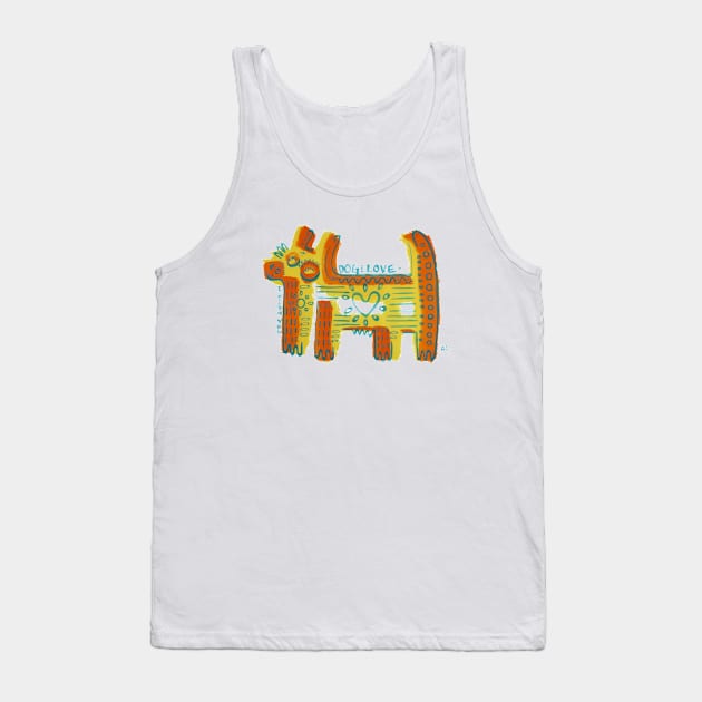 dog Tank Top by Angel Rivas